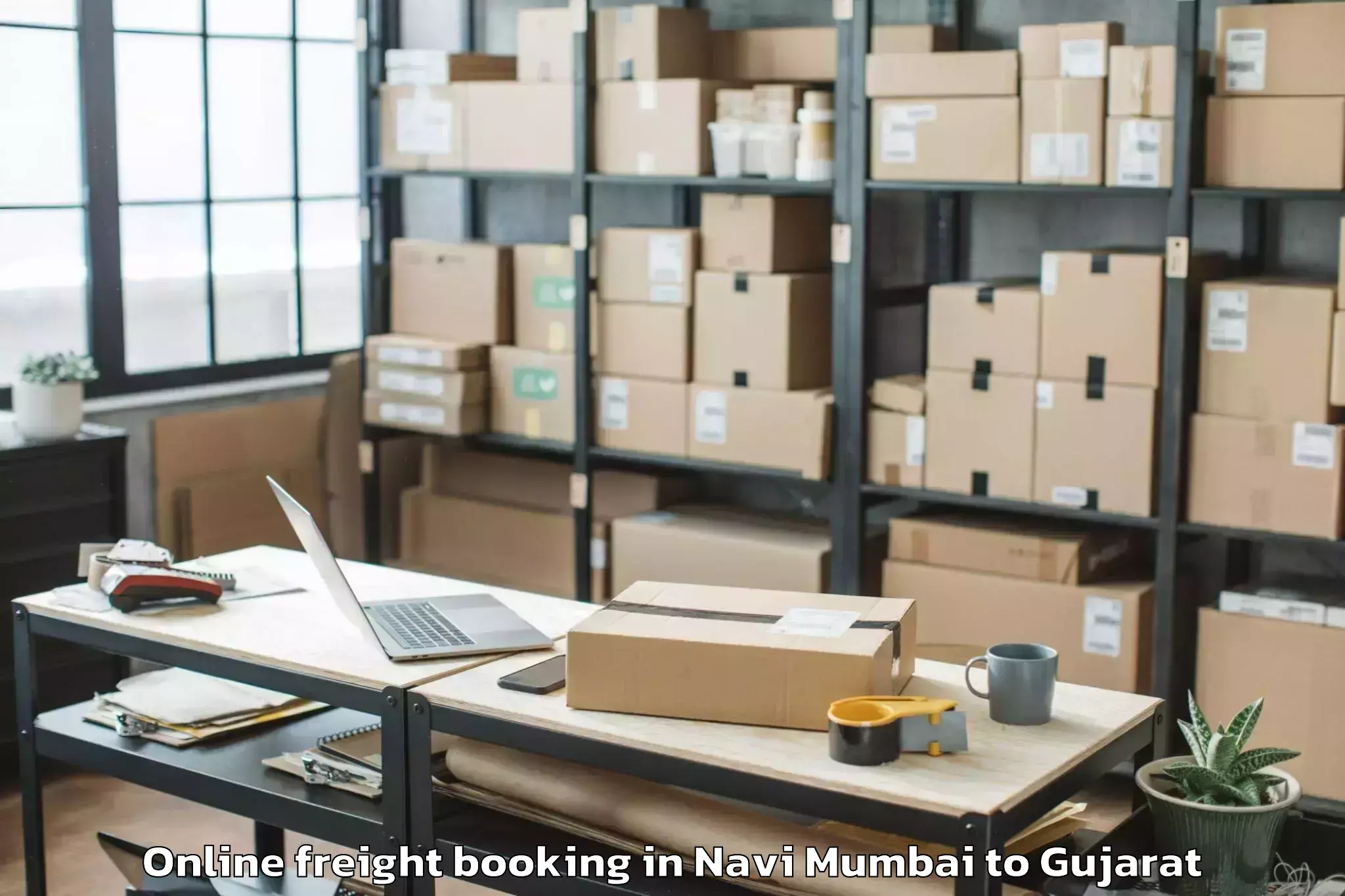 Reliable Navi Mumbai to Kandla Port Online Freight Booking